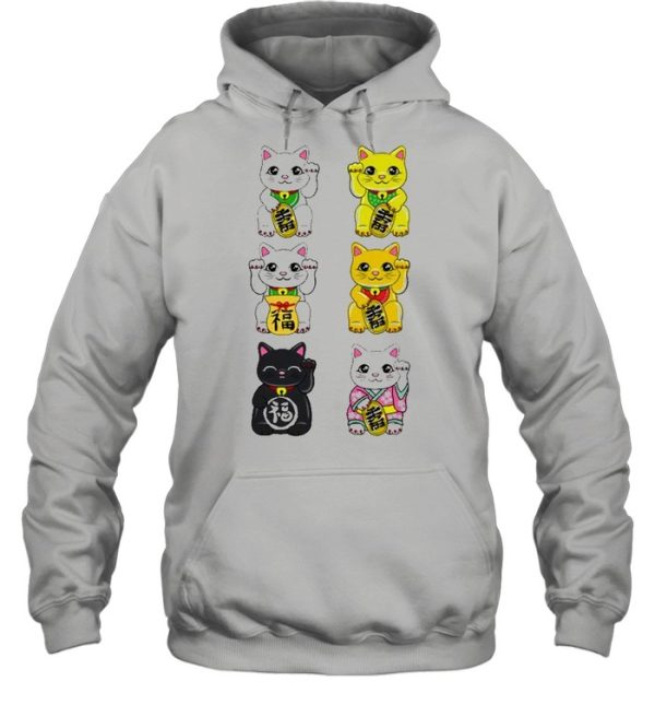 Japanese Lucky Maneki Neko Cats Shirt