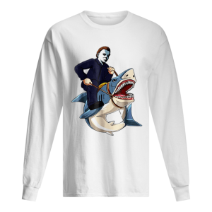 Jason Riding Shark Funny Halloween Graphic Costume shirt 1