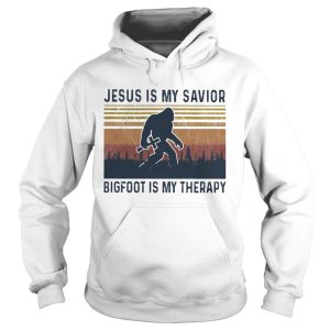 Jesus is my savior bigfoot is my therapy vintage shirt 1