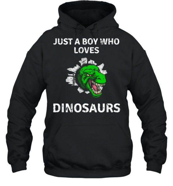 Just A Boy Who Loves Dinosaurs Trex Dino Design T Rex shirt