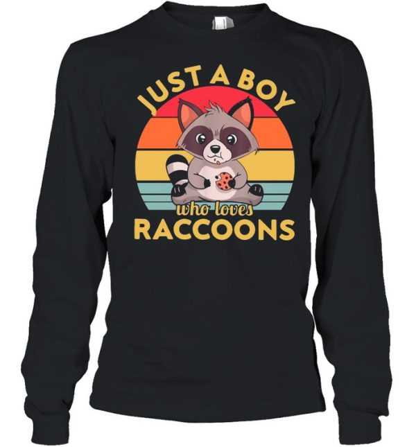 Just A Boy Who Loves Raccoons Vintage shirt