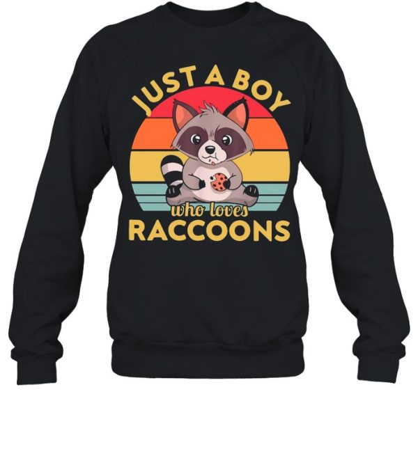 Just A Boy Who Loves Raccoons Vintage shirt