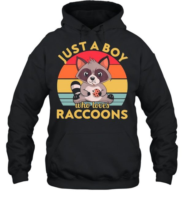 Just A Boy Who Loves Raccoons Vintage shirt