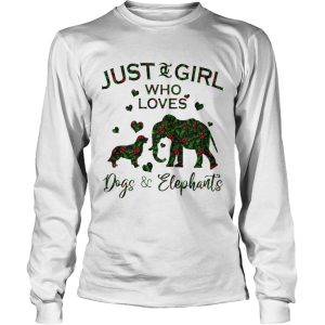 Just A Girl Who Love Dog And Elephants shirt