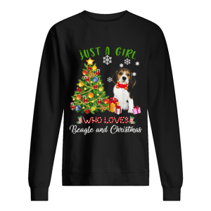 Just A Girl Who Loves Beagle And Christmas X-mas Gift T-Shirt