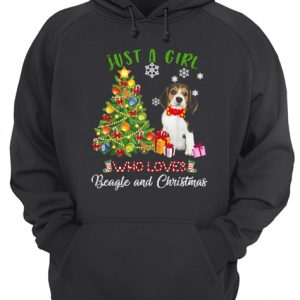 Just A Girl Who Loves Beagle And Christmas X mas Gift T Shirt 3