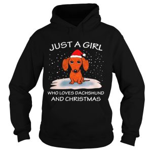 Just A Girl Who Loves Dachshund And Christmas shirt 1