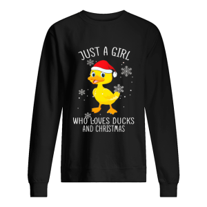 Just A Girl Who Loves Ducks And Christmas Shirt 2