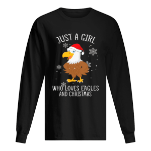 Just A Girl Who Loves Eagles And Christmas Shirt 1