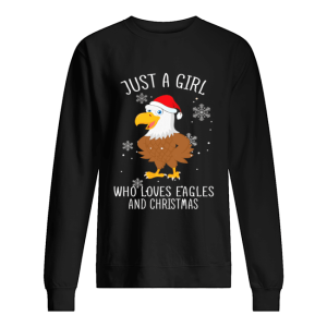 Just A Girl Who Loves Eagles And Christmas Shirt 2