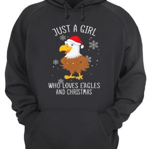 Just A Girl Who Loves Eagles And Christmas Shirt 3