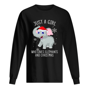 Just A Girl Who Loves Elephants And Christmas Shirt 1