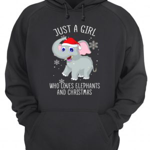 Just A Girl Who Loves Elephants And Christmas Shirt 3