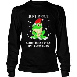 Just A Girl Who Loves Frogs And Christmas shirt