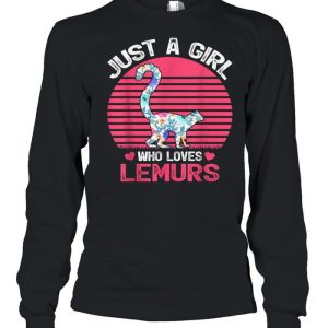 Just A Girl Who Loves Lemurs Tee Shirt 1