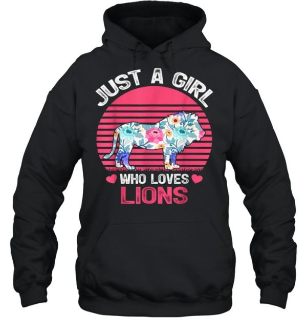 Just A Girl Who Loves Lions Tee Shirt