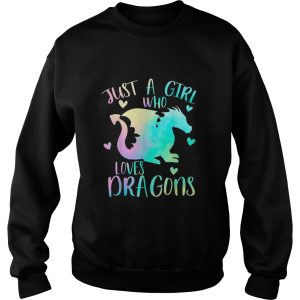 Just a Girl Who Loves Dragons Cute Dragon Teen Girls shirt 3