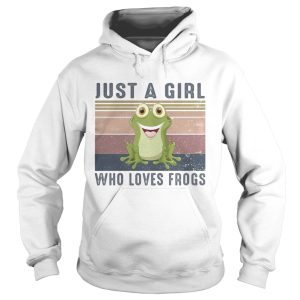 Just a girl who loves frogs vintage retro shirt