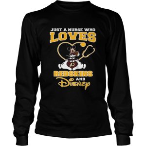 Just a nurse who loves Washington Redskins and Disney shirt 2