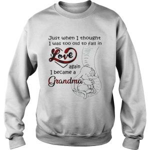 Just when I thought I was too old to fall in love again I became a grandma shirt 2