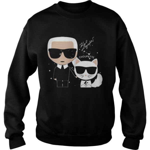 Karl Otto Lagerfeldt and Choupette Ikonik cat shirt