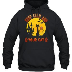 Keep calm and your cat halloween shirt 3