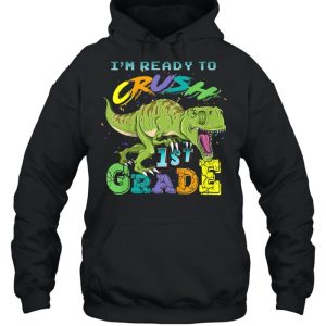 Kids Im Ready To Crush 1st Grade T Rex Dinosaur Back to School shirt 3