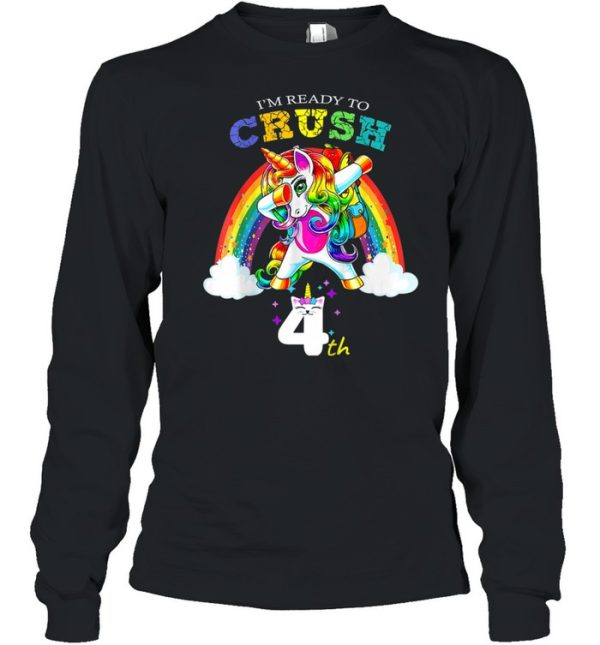 Kids I’m Ready To Crush 4th Grade Dabbing Unicorn Back to School shirt