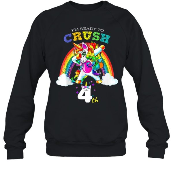 Kids I’m Ready To Crush 4th Grade Dabbing Unicorn Back to School shirt