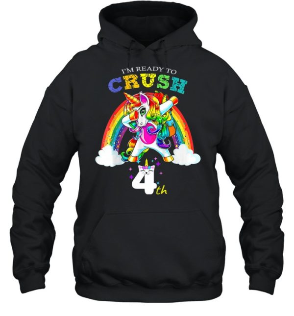 Kids I’m Ready To Crush 4th Grade Dabbing Unicorn Back to School shirt