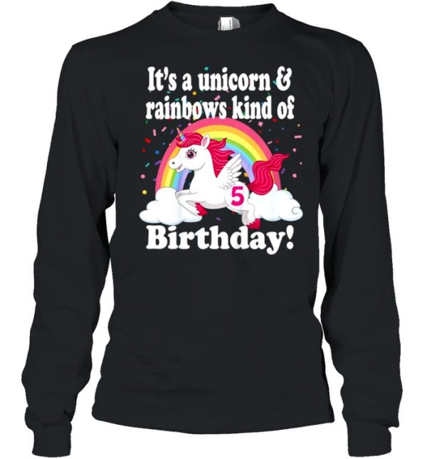 Kids Its A Unicorn &amp Rainbows 5 Year Old Tee Shirt