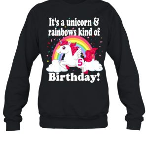 Kids Its A Unicorn amp Rainbows 5 Year Old Tee Shirt 2