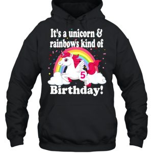 Kids Its A Unicorn amp Rainbows 5 Year Old Tee Shirt 3