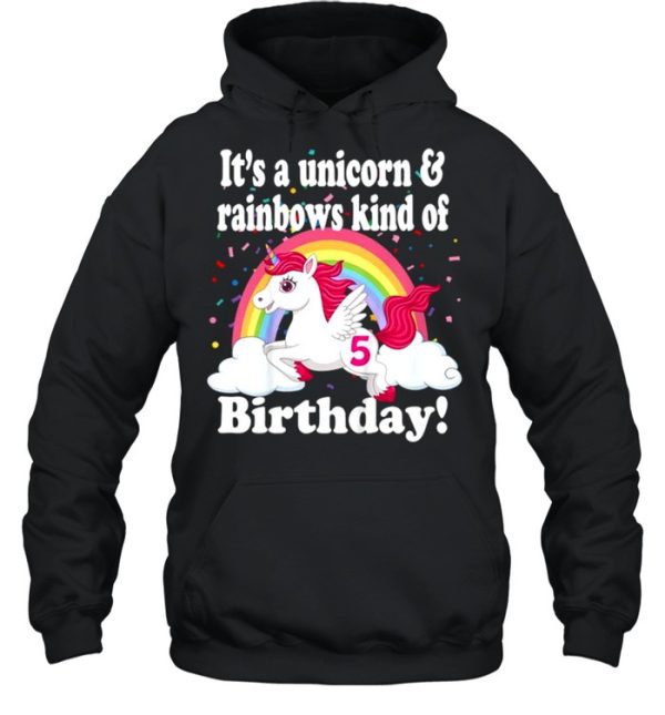 Kids Its A Unicorn &amp Rainbows 5 Year Old Tee Shirt