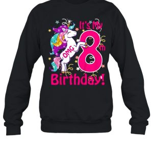 Kids Omg It's My 8th Birthday Girls Unicorn Outfit Tee Shirt 2