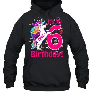 Kids Omg It's My 9th Birthday Girls Unicorn Outfit Tee Shirt 3