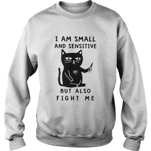 LGBT Cat I Am Small And Sensitive But Also Fight Me shirt 3