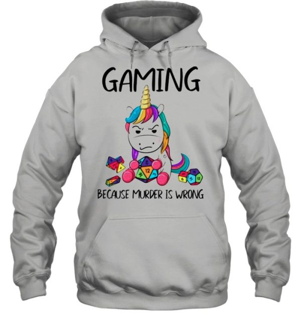 LGBT Unicorn gaming because murder is wrong shirt