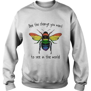 LGBT bee the change you want to see in the world shirt 2