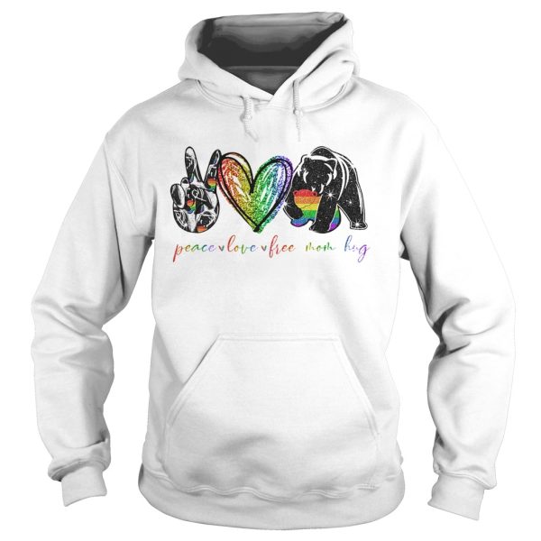 LGBT diamond peace love free mom hug shirt