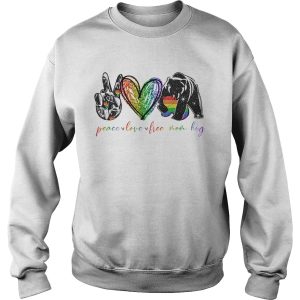 LGBT diamond peace love free mom hug shirt 2