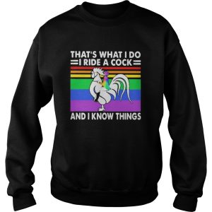 LGBT thats what I do I ride a cock and I know things vintage retro shirt 2