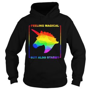 LGBT unicorn feeling magical but also stabby shirt