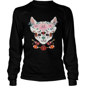 LLama Dia De Los Muertos Day Of The Dead Alpaca Calavera shirt 2