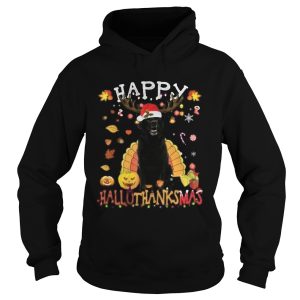 Lab Happy Hallothanksmas Halloween Thanksgiving Xmas shirt