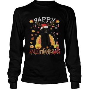 Lab Happy Hallothanksmas Halloween Thanksgiving Xmas shirt