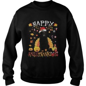 Lab Happy Hallothanksmas Halloween Thanksgiving Xmas shirt 3