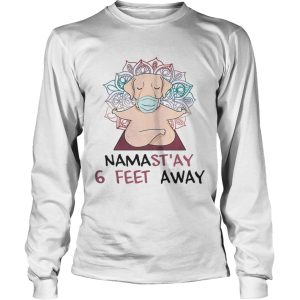 Labrador mask yoga nama stay 6 feet away shirt