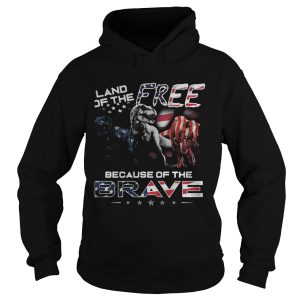 Land if the free because of the brave American flag veteran Independence Day shirt