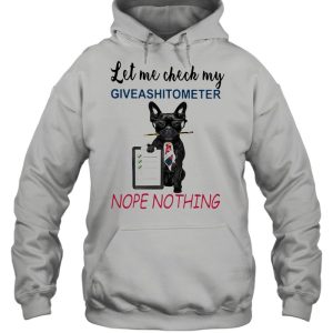 Let Me Check My Giveashitometer Nope Nothing Dog Shirt 3